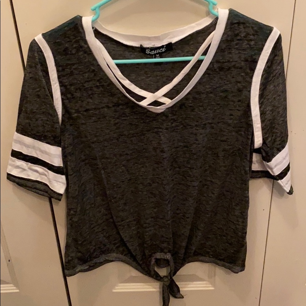 Tie front top